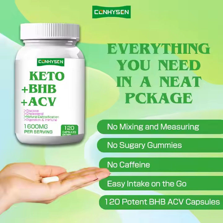 OEM ODM کتو کپسول کاهش وزن غنی BHB ACV پشتیبانی مدیریت بدن عمده فروشی