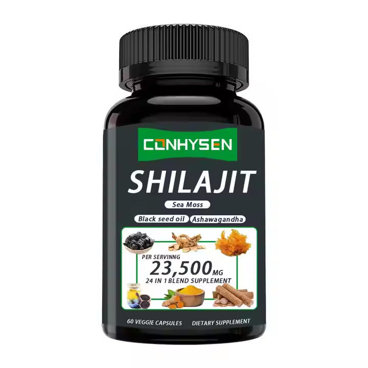 کپسول های شیلاجیت هیمالایی فولویک اسید مواد معدنی سمندری موس اسید طبیعی مخلوط انرژی را بهبود می بخشد