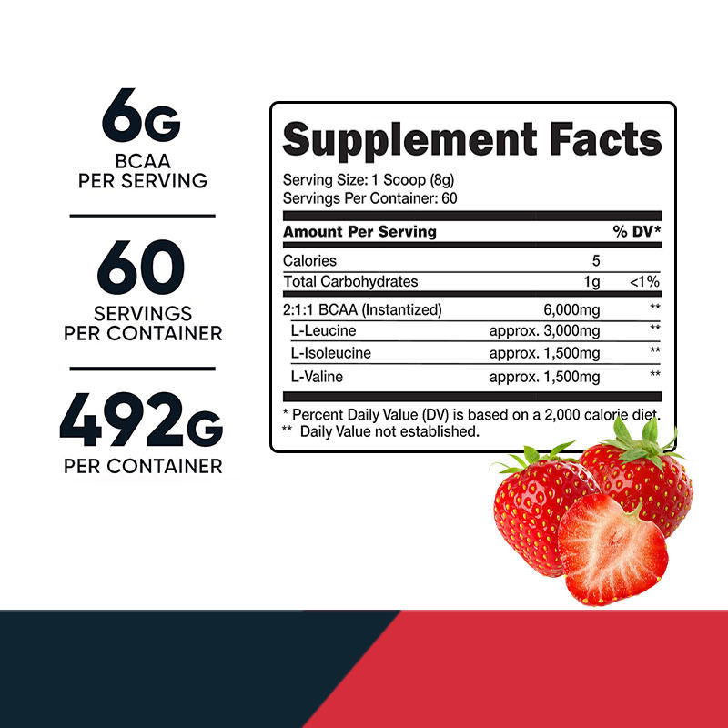 پودر بی سی ای ای برای حمایت سریع از عضلات، پودر قبل از تمرین بدنسازی برای بزرگسالان، زنان و مردان