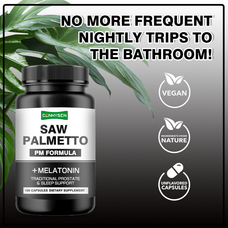 فرمول PM برای حمایت از خواب سنتی پروستات کپسول های Saw Palmetto با ملاتونین