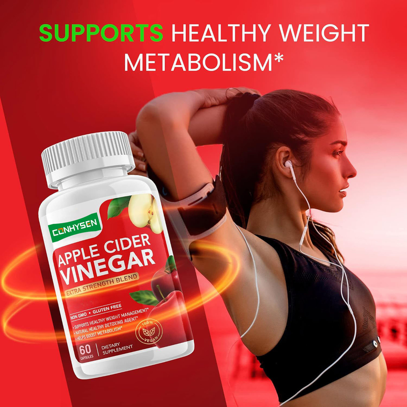 کپسول سرکه سیب با برچسب خصوصی OEM Biochealth با مادر، قرص های ACV ارگانیک، مکمل پاکسازی و سم زدایی لاغری