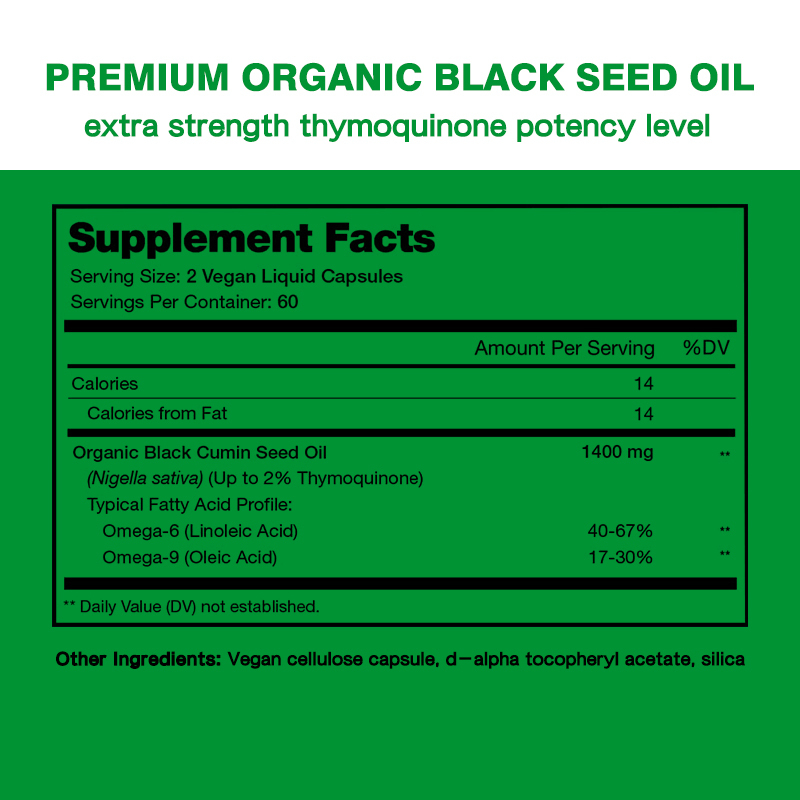 روغن دانه سیاه ارگانیک کپسول های 1000mg برای سلامت مفاصل 24 ماه