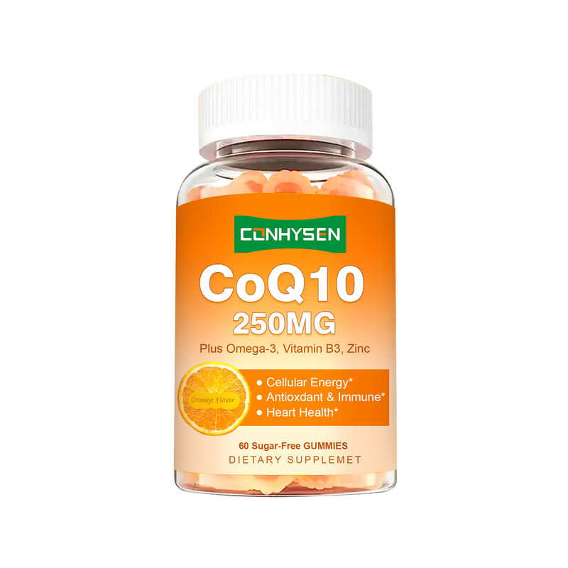 Vigo-COQ10-250mg آدامس های پر شده با ویتامین B3 و ویتامین B3 و مکمل های زنک Coenzyme Q10 برای سلامت قلب انرژی سلولی