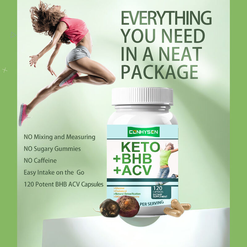 کپسول مکمل فیبر غذایی کتو ACV BHB برچسب خصوصی کپسول کتو Bhb مکمل های کاهش وزن کپسول رژیم غذایی