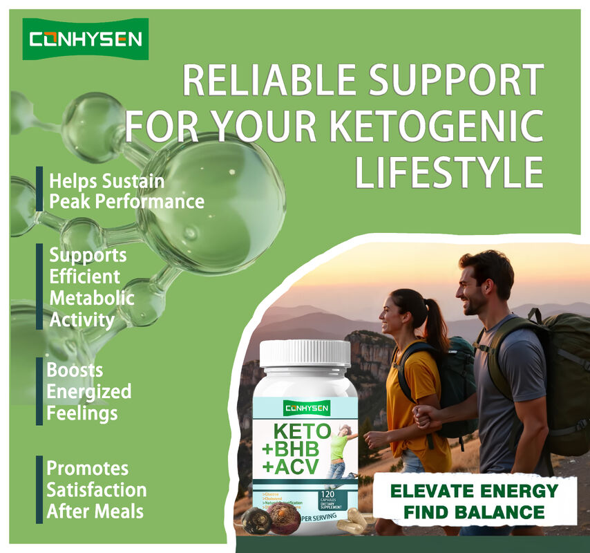 کپسول مکمل فیبر غذایی کتو ACV BHB برچسب خصوصی کپسول کتو Bhb مکمل های کاهش وزن کپسول رژیم غذایی