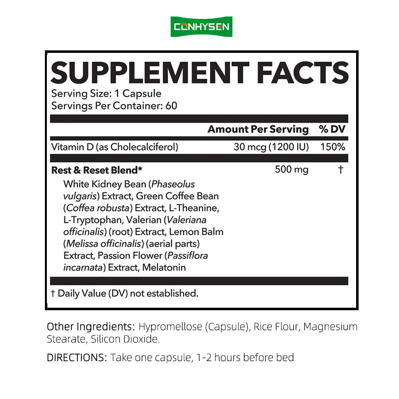 برچسب خصوصی شبانه چربی سوزان برای از دست دادن چربی شکم در حالی که شما خواب با عصاره دانه های سفید کلیه زنان حمایت کپسول