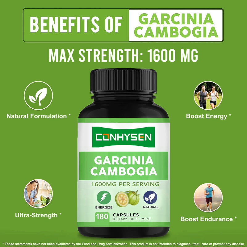 High Quality Dietary Supplement Pure Garcinia Cambogia Capsules Promotes Energy and Endurance Natural Supplements