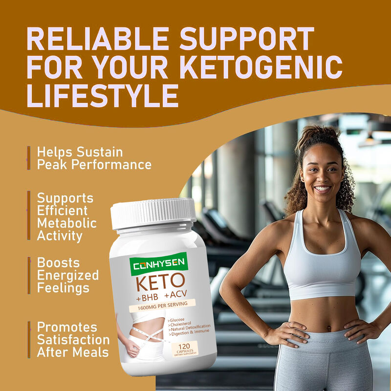 کپسول کتو+ACV+BHB با برچسب خصوصی با BHB و سرکه سیب برای کنترل وزن، افزایش انرژی، تمرکز و چربی سوزی
