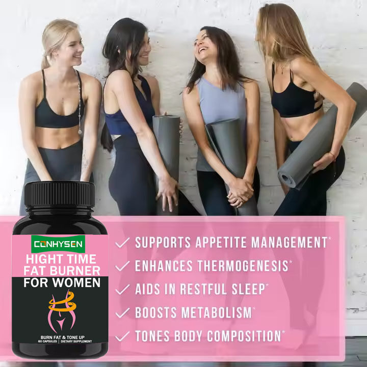 کپسول چربی سوز شبانه با عصاره لوبیا سفید کلیوی، افزایش دهنده متابولیسم، حمایتی برای ریکاوری عضلات بانوان (برند شخصی/سفارشی)