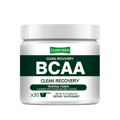پودر BCAA ریکاوری تمیز با برچسب خصوصی، 9 اسید آمینه ضروری، کاهش درد و استرس