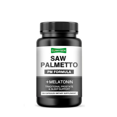 فرمول PM برای حمایت از خواب سنتی پروستات کپسول های Saw Palmetto با ملاتونین
