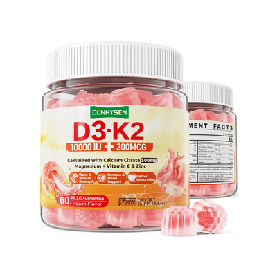 مکمل غذایی سدیم برای حمایت از سلامت سیستم ایمنی، آدامس ویتامین D3 K2