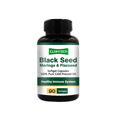 روغن دانه سیاه Softgels 1000mg برای سلامت پوست مو 24 ماه