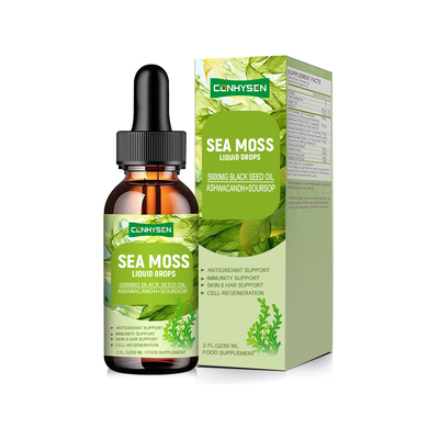 کارخانه قطره های مایع طبیعی خزه دریایی با پشتیبانی از عملکرد تیروئید با برچسب سفارشی